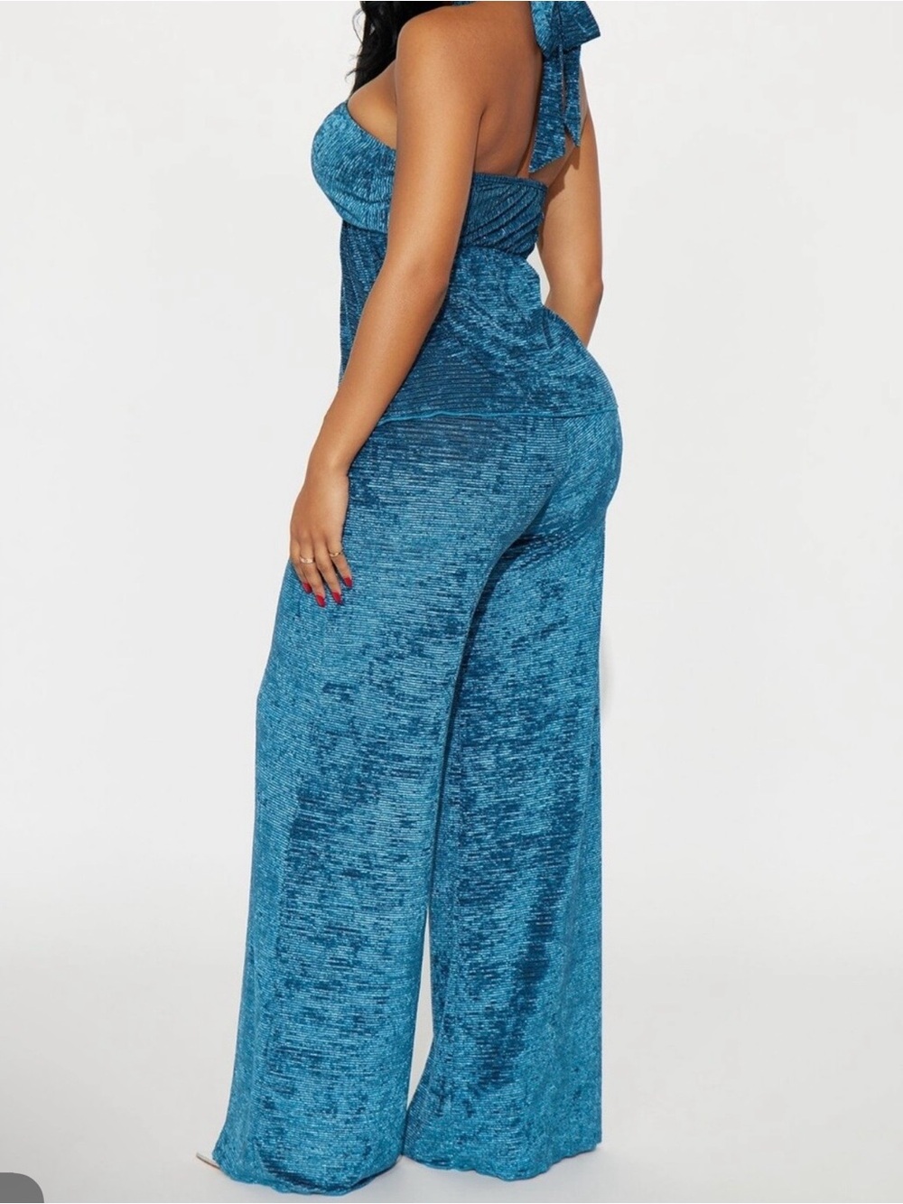Alexa Shimmer Velvet Pant Set - Picture 2 of 9